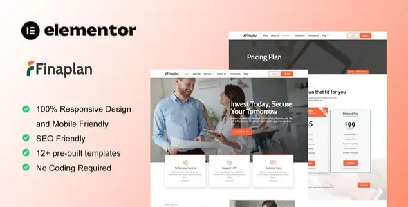 FinaPlan – Finance & Investment Elementor Template Kit